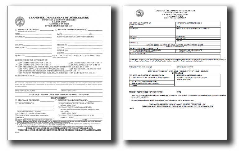 Typical Order Samples