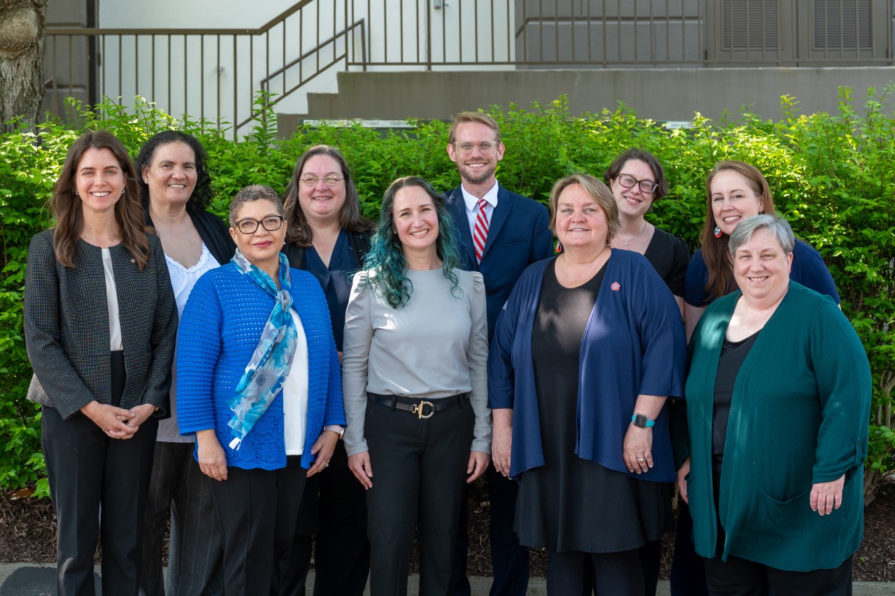 outdoor posed photo of 10 staff members of the Tennessee Council on Developmental Disabilities