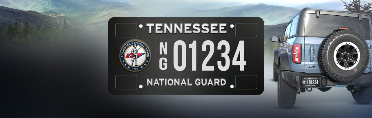 Image of Tennessee National Guard license plate 