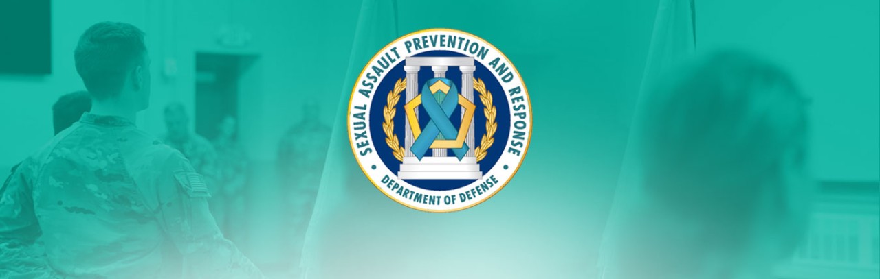 Sexual Harassment Assault Response and Prevention logo on teal background