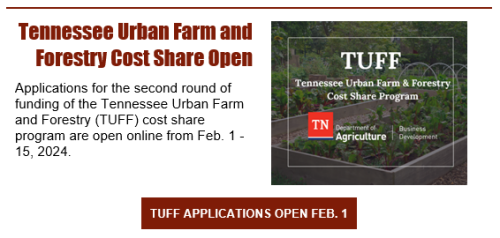 Tennessee Urban Farm and Forest Cost Share