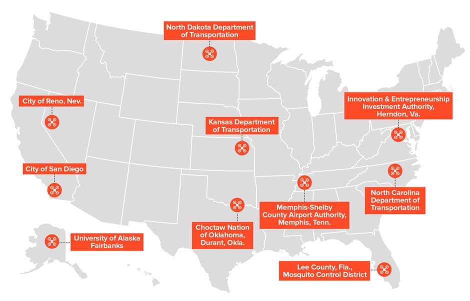 UAS Integration Pilot Program Map UAS Integration Pilot Program Map