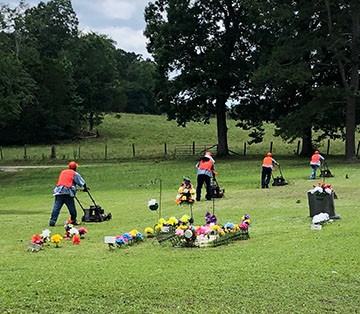 TCIX Annex Work Crews Mowing TCIX Annex Work Crews Mowing