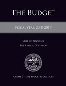 Volume 2: Base Budget Reductions, Fiscal Year 2018-2019 Cover Volume 2: Base Budget Reductions, Fiscal Year 2017-2018 Cover