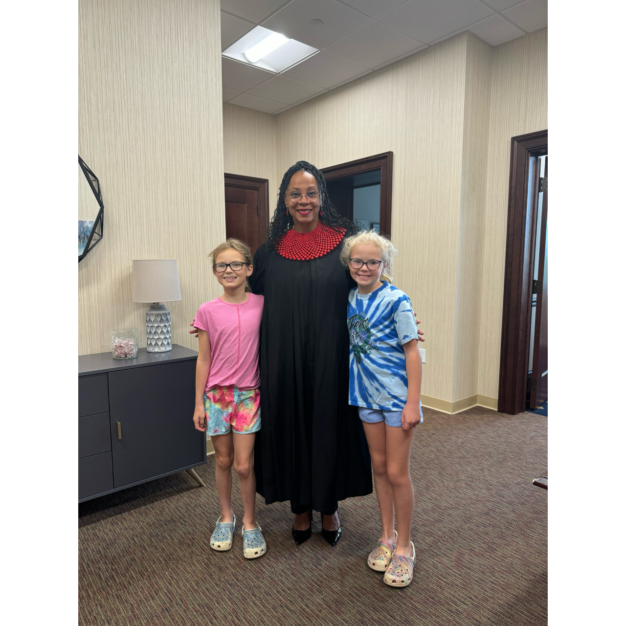 Heidi Marsano and Audrey delivered donuts to local judges - met Hon. Kee Bryant-McCormick Heidi Marsano and Audrey delivered donuts to local judges - met Hon. Kee Bryant-McCormick