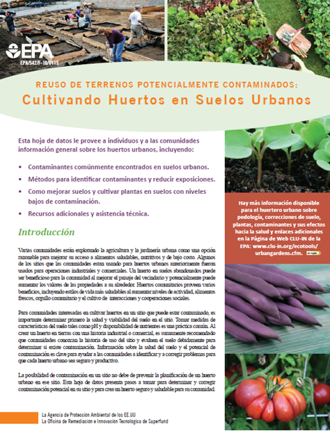 EPA Growing Gardens in Urban Soils