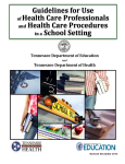 Guidelines for Health Professionals in a School Setting Guidelines for Health Professionals in a School Setting