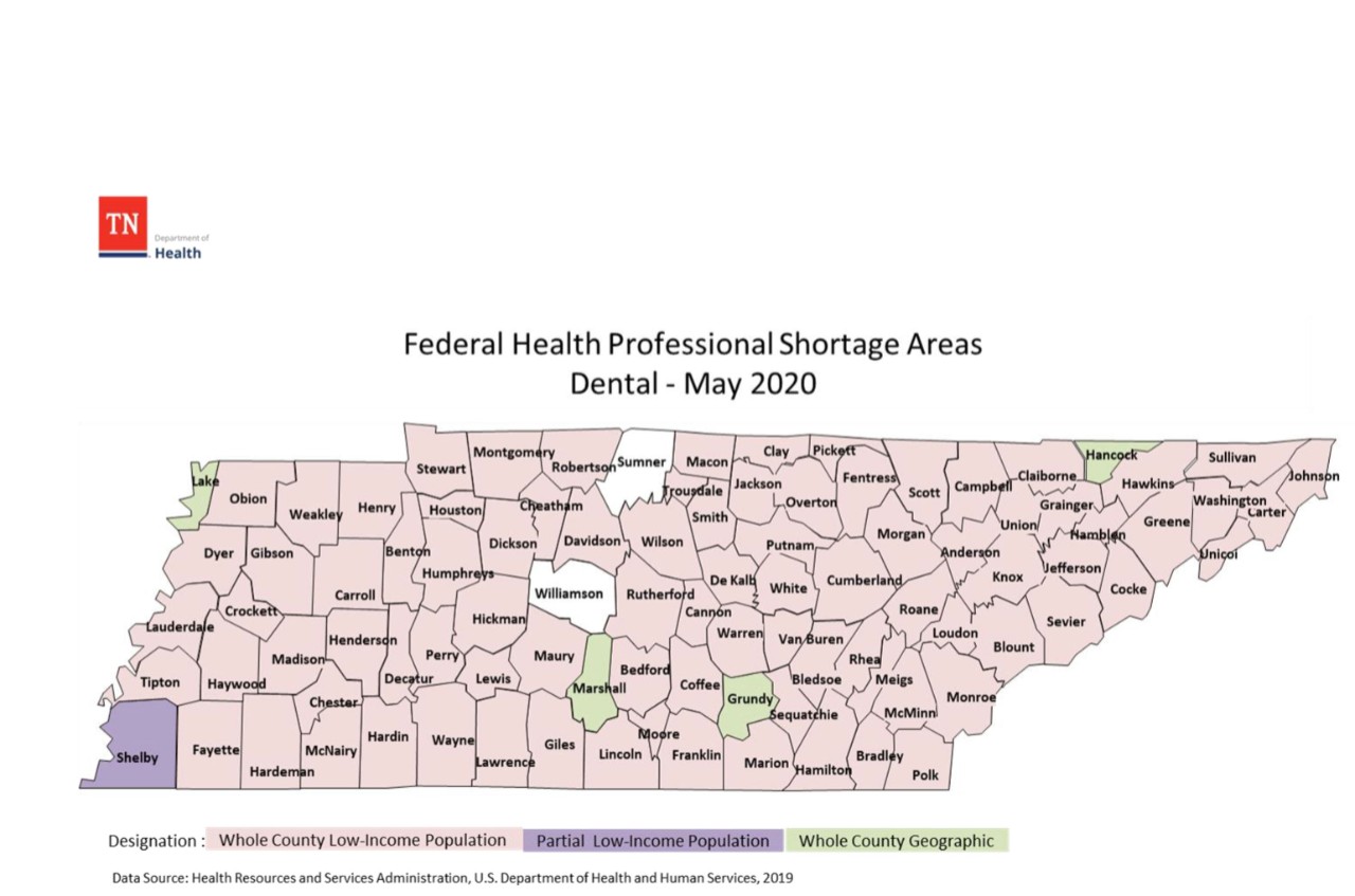 Federal Health Professional Shortage Areas for Dental 2020 Federal Health Professional Shortage Areas for Dental 2020