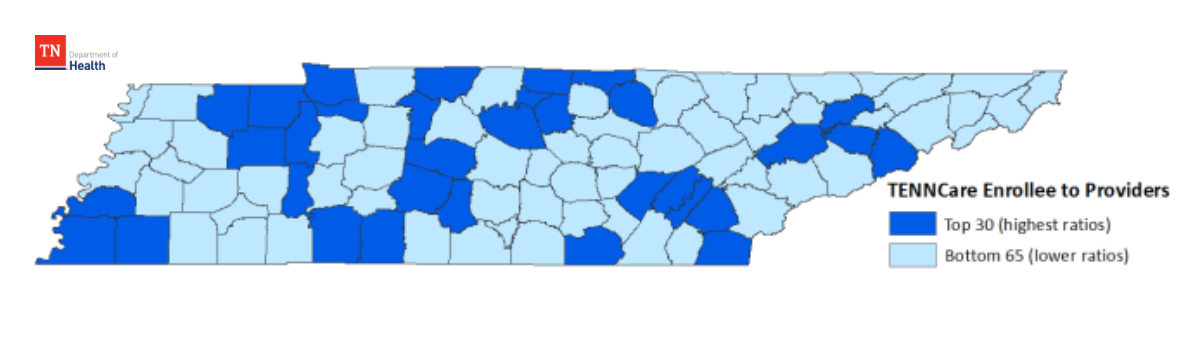TennCare Health Resource Shortage Areas 2023 TennCare Health Resource Shortage Areas 2023