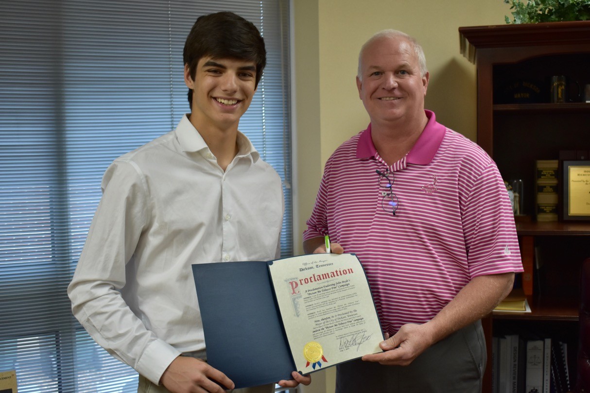 Mayor Weiss and John Boyle Proclamation 
