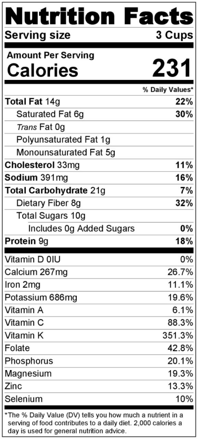 NutritionLabel-Saladnodressing
