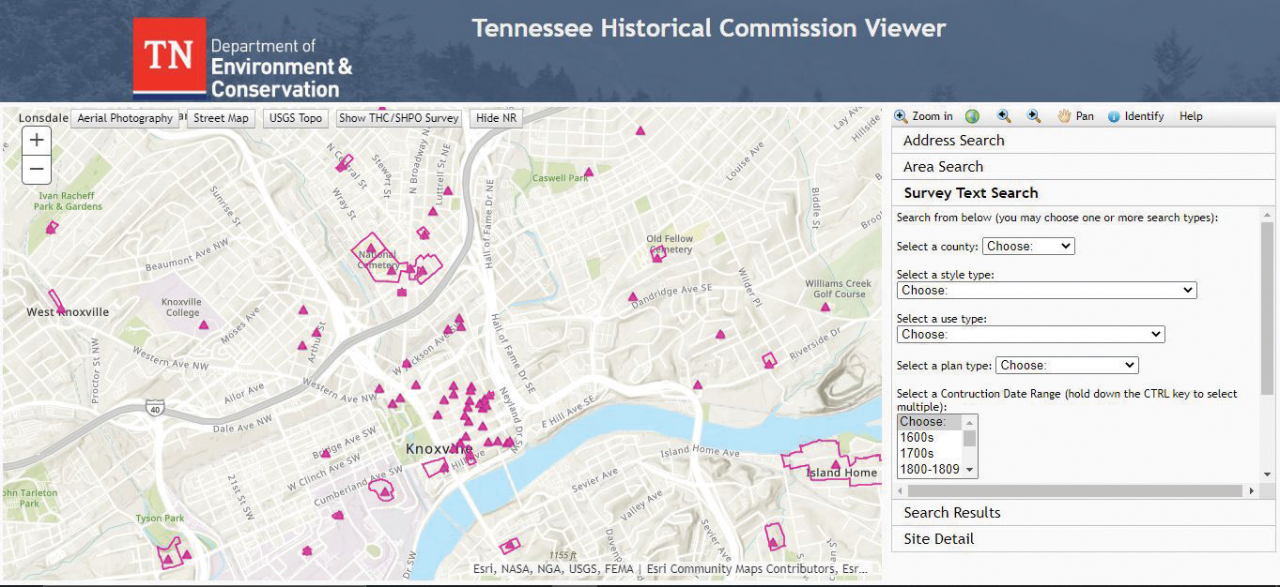 Tennessee Historical Commission Map Viewer with National Register Filter Tennessee Historical Commission Map Viewer with National Register Filter