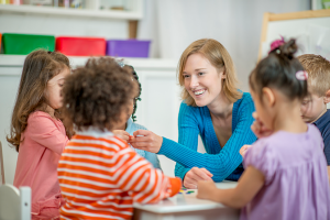 Children with day care teacher_WEB Children with day care teacher_WEB