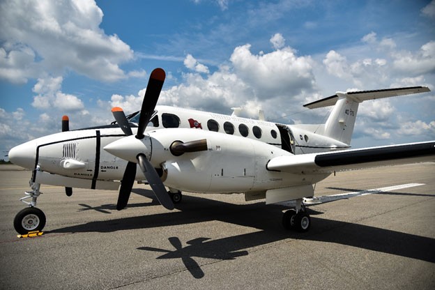 A C-12 Huron aircraft prepares to depart Nashville’s Berry Field Air Force Base on June 12 following the departure ceremony for Detachment 6, A Company, 2nd Battalion, 641st Aviation Regiment. The 2/641st, which is comprised of C-12 pilots, is heading to Fort Bliss, Texas, to complete pre-deployment training before a 9-month tour in Africa. (Photo by Sgt. 1st Class Timothy Cordeiro)