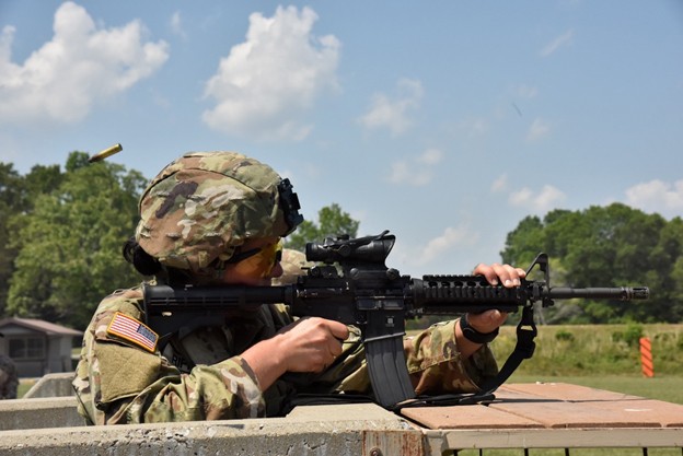 Staff Sgt. Celia Riffey, from the Tennessee National Guard’s 252nd Military Police Company, was the top overall marksman at the annual Adjutant General Match, which took place at Tullahoma’s Volunteer Training Site, from May 20-22. The TAG Match is a marksmanship competition and training event to promote shooting proficiency throughout the ranks of the Tennessee National Guard. (photo by Sgt. 1st Class Timothy Cordeiro) Staff Sgt. Celia Riffey, from the Tennessee National Guard’s 252nd Military Police Company, was the top overall marksman at the annual Adjutant General Match, which took place at Tullahoma’s Volunteer Training Site, from May 20-22. The TAG Match is a marksmanship competition and training event to promote shooting proficiency throughout the ranks of the Tennessee National Guard. (photo by Sgt. 1st Class Timothy Cordeiro)