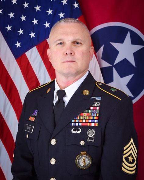 Sgt. Maj. Matthew “Heath” Young is appointed as the Tennessee Army National Guard’s State Command Sergeant Major, effective Jan. 27. (Tennessee Military Department photo) Sgt. Maj. Matthew “Heath” Young is appointed as the Tennessee Army National Guard’s State Command Sergeant Major, effective Jan. 27. (Tennessee Military Department photo)