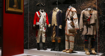 Museum patrons view the Red Grooms temporary exhibit. 