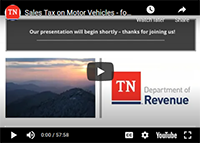 Sales Tax on Motor Vehicles