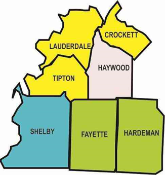 Map of District Four Counties Map of District Four Counties