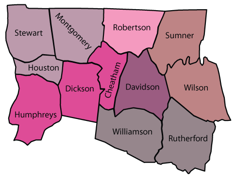 Map of District Three Counties Map of District Three Counties