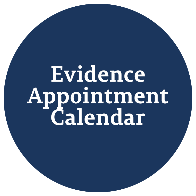 EvidenceAppointmentCalendar EvidenceAppointmentCalendar