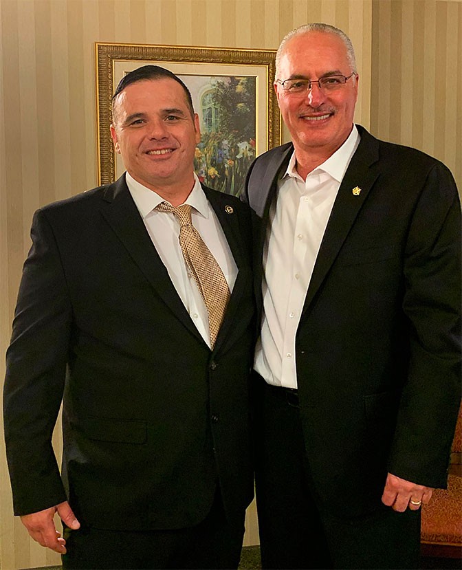 Sheriff Daron Hall and Deputy Director William Wall 6/18/2019 Daron Hall and William Wall