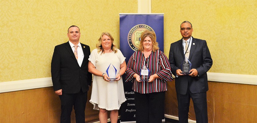Jail Administrators April Morgan of Perry County, Jackie Rackley of Warren County, and Anthony C. Alexander of Shelby County DOC