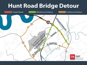 Hunt Road Bridge Detour Hunt Road Bridge Detour