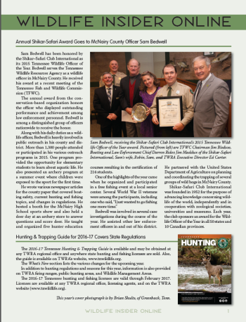 Wildlife Insider Fall/Winter 2016