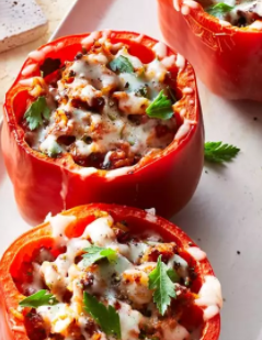 Air-Fryer Turkey Stuffed Peppers