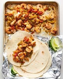 Sheet Pan Shrimp Fajitas
