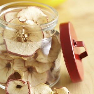 Dried Apples jar of dried apple slices