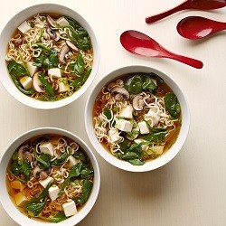 Tofu Ramen Soup with Spinach