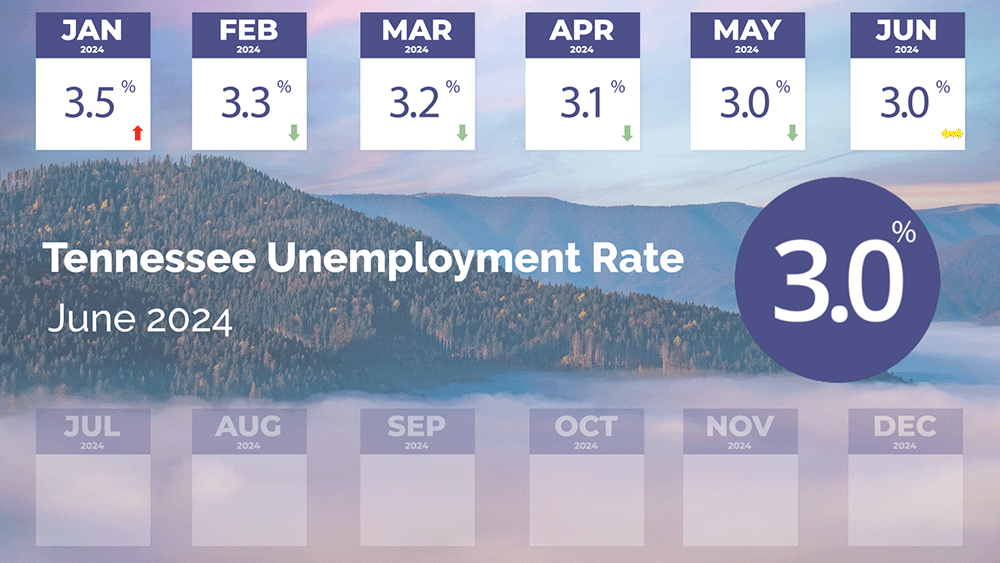 TN Unemployment Rate in June 2024 TN Unemployment Rate in June 2024 is 3 percent